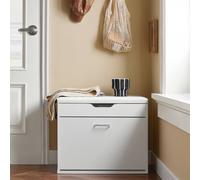 SoBuy Slim Entrance Bench - Lift-Up Storage & Seat in White SoBuy White