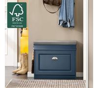 SoBuy Slim Entrance Shoe Cabinet - Flip-Down Storage Classic in Dark Blue SoBuy Dark Blue
