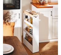 Sobuy Nsr12-W, 4 Tiers Serving Trolley, Slide Out Storage Rack Shelf On Wheels,w50Xd14.5Xh80