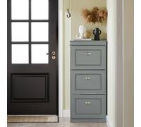 SoBuy Slim Shoe Cabinet - Flip-Down Doors in Grey SoBuy Grey