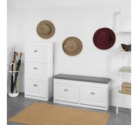 SoBuy Slim Shoe Cabinet - Flip-Down Doors in White SoBuy White