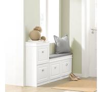 2 Drawer Shoe Cabinet Organizer Unit - White