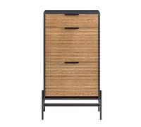 SoBuy Black Entrance Shoe Cabinet with Drawer & Flaps 64x40x115cm
