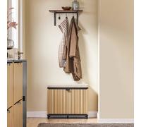 SoBuy Slim Shoe Cabinet with Seat - Light Oak & Marble Trim | Size: 0.6m2 SoBuy Light Oak 0.6m2