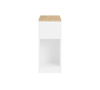 SoBuy Slim Side Table FBT162-WN, White & Natural, W25xD65xH60cm