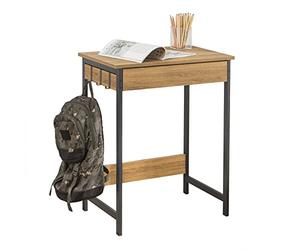 SoBuy Small Desk 60cm Wide with Drawer and Hooks for Home Office