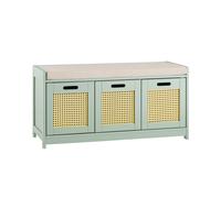 SoBuy Storage Bench Shoe Cabinet Green 90cm