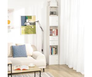 Sobuy Str10-W, Bathroom Tall Cabinet Bathroom Shelf Bathroom Storage Cabinet,white,w33Xd24Xh188