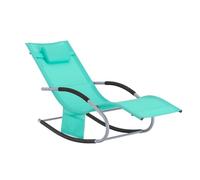 SoBuy Sun Lounger Garden Chair Recliner with Pillow & Side Pocket,OGS28-TB,UK