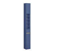 Sobuy Bzr34-Ii-B,tall Bathroom Storage Cabinet - Slim Bathroom Unit,compact Bathroom Furniture, Blue,w20Xd20Xh180
