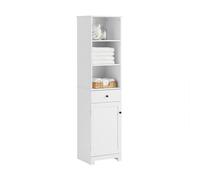 SoBuy Tall Bathroom Storage Cabinet with Shelves & Drawer,BZR17-W,UK