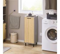 SoBuy Tall Narrow Bathroom Cabinet - Flip-Top Laundry Hamper in Light Oak SoBuy Light Oak