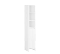 SoBuy Tall Slim Bathroom Cabinet with Laundry Hamper BZR158-W