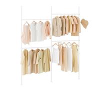 SoBuy Telescopic Clothes Rail with Adjustable L-Shaped or One-Line Shape