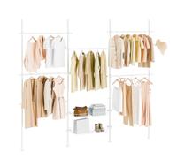 SoBuy Telescopic Clothes Rail with Adjustable L-Shaped or One-Line Shape