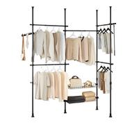 SoBuy Telescopic Clothes Rail with Adjustable L-Shaped or One-Line Shape