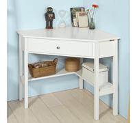 SoBuy Corner Desk Triangle Table Desk - White