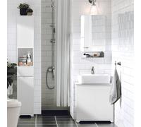 SoBuy Under Sink Bathroom Cabinet - 2-Door Storage in White | Size: W600mm x H600mm SoBuy White W600mm x H600mm