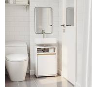 SoBuy Under Sink Bathroom Cabinet - Push-Pull Door in White SoBuy White