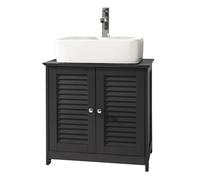 SoBuy Under Sink Bathroom Storage Cabinet with Double Shutter Door,FRG237-DG,UK