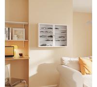 Sobuy Wall Cabinet With 2 Doors 4 Shelves 31.5X4.8X23.6 Inch Fsb113-W - White