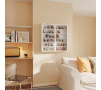 Sobuy Wall Cabinet With 2 Doors & 5 Adjustable Shelves 31.5X4.7X31.5 Inch Fsb113-H-W - White