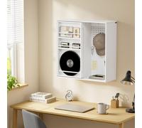 Sobuy Wall Cabinet With Door & 4 Adjustable Shelves 70X25.1X70.2 Cm Str16-W - White