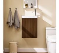 SoBuy Wall-Mounted Bathroom Cabinet - Space-Saving Design in Dark Brown SoBuy Dark Brown