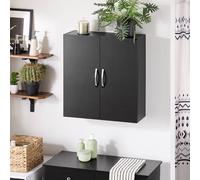 SoBuy Wall-Mounted Bathroom Cabinet - Space-Saving Two Door - Modern in Black SoBuy Black