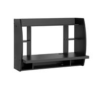 SoBuy Wall-Mounted Desk - Cable Management - Modern in Black SoBuy Black