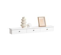 SoBuy Wall Mounted Floating Display Storage Unit, 3 Drawers, White,FRG43-L-W,UK