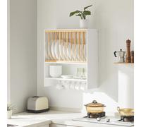 Sobuy Wall Mounted Plate Cup Storage Rack Kitchen Shelf,kcr09-W