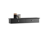 SoBuy Wall Mounted Shelf with 2 Drawers, Storage Unit,Black Finish,FRG43-SCH,UK