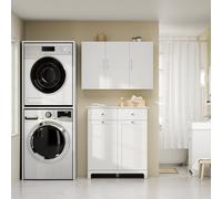 Sobuy Frg231-L-W, Bathroom Wall Cupboard Kitchen Wall Cabinet Bathroom Cabinet Mounted Storage Unit With And 3 Door,white