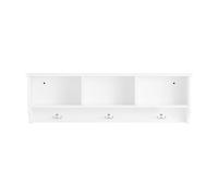 SoBuy Wall Shelf 3 Hooks 100cm White