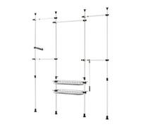 SoBuy® KLS04, Adjustable Wardrobe Organiser Telescopic Clothes Shelf