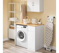 SoBuy Washing Machine Cabinet - Laundry Basket & Drawer in White SoBuy White