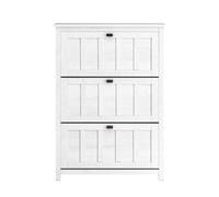 Sobuy White Hallway Shoe Storage Cabinet With 3 Flip Drawers