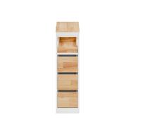 SoBuy White MDF 4-Drawer Rolling Storage Cart BZR54-III-WN