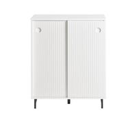 SoBuy Shoe Cabinet Sideboard with Sliding Doors,FSB62-W White