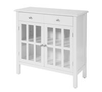 Sobuy White Sideboard Storage Cabinet With 2 Drawers 2 Doors