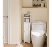 SoBuy | White Toilet Paper Storage Cabinet | Bathroom Storage SoBuy White