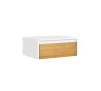 Sobuy Fbt174-E-Nw, Wall-Mounted Nightstand With Motion Light & Drawer, Floating Bedside Table - White