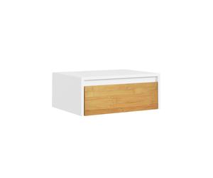 SoBuy White Wall-Mounted Bedside Table with 1 Drawer FBT174-E-WN