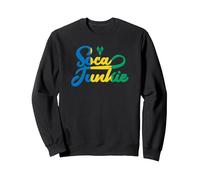 Soca Junkie St Vincent and Grenadines Caribbean Carnival Sweatshirt, Adult Unisex, Black, Medium