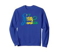 Soca Junkie St Vincent and Grenadines Caribbean Carnival Sweatshirt, Adult Unisex, Royal Blue, Medium