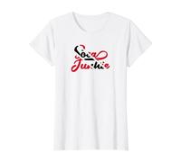 Soca Junkie Trini Trinidad & Tobago Flag Carnival Value Graphic T-Shirt, Women, White, L