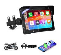 SOCAENS 7Inch Motorcycle Carplay, GPS Navigation System with Apple CarPlay & Android Auto, Waterproof Touchscreen, IP67 Waterproof for Motorbike, Support Dual Bluetooth, Siri, Google Assistant