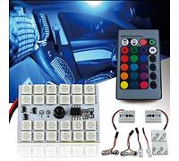 SOCAL-LED 2pcs RC Festoon LED Bulbs RGB 5050 24-SMD Bright Wedge Interior/Dome/Map/Door/License Plate Light (fits: T10, 31mm, 36mm, 39mm, 42mm)