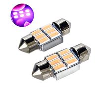SOCAL-LED 2x 3022 31mm Festoon LED Bulbs Canbus 6W High Power Bright SMD 5730 Interior Dome Light, Map Light, Pink
